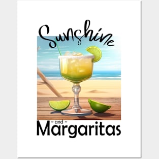 Summer Sunshine and Margaritas Beach Design Posters and Art